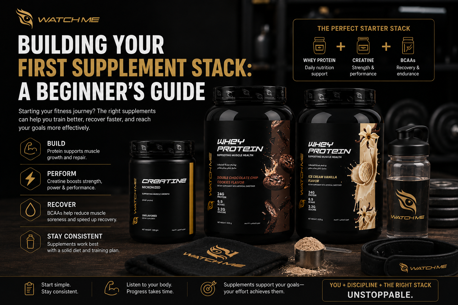Building Your First Supplement Stack: A Beginner's Guide | Watchme Supps