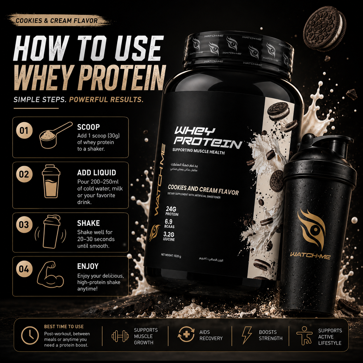Whey Protein Cookies and Cream