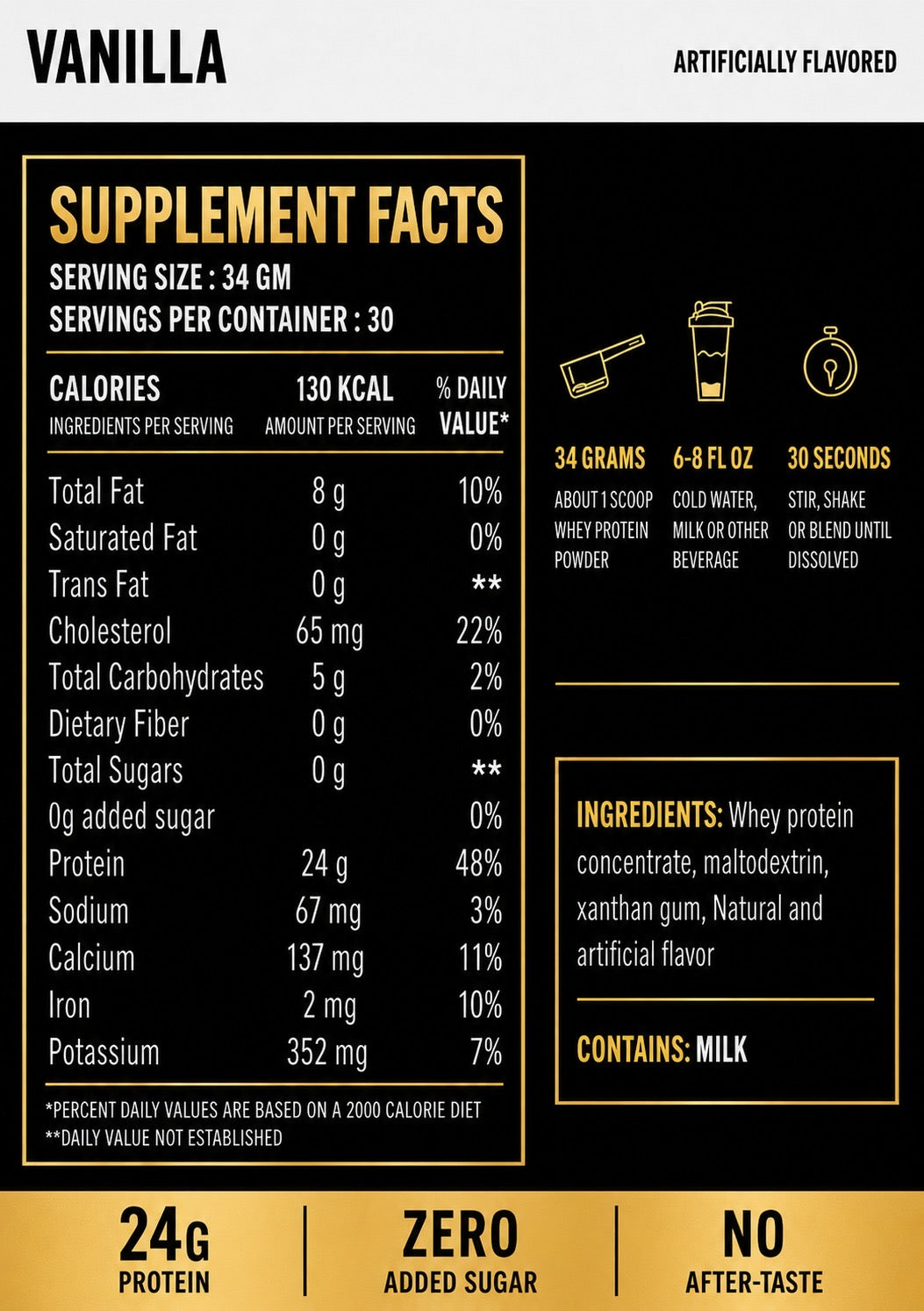 Whey Protein Ice Cream Vanilla